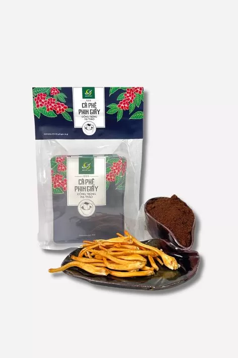 Cà phê phin giấy Đông trùng hạ thảo