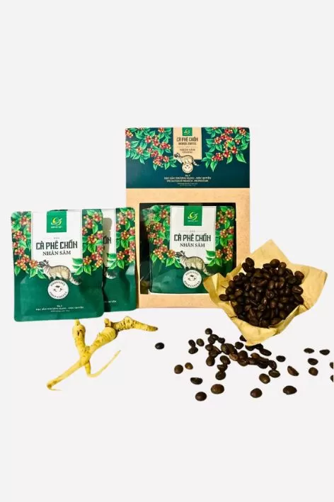 Cà phê Chồn phin giấy Nhân sâm 80g