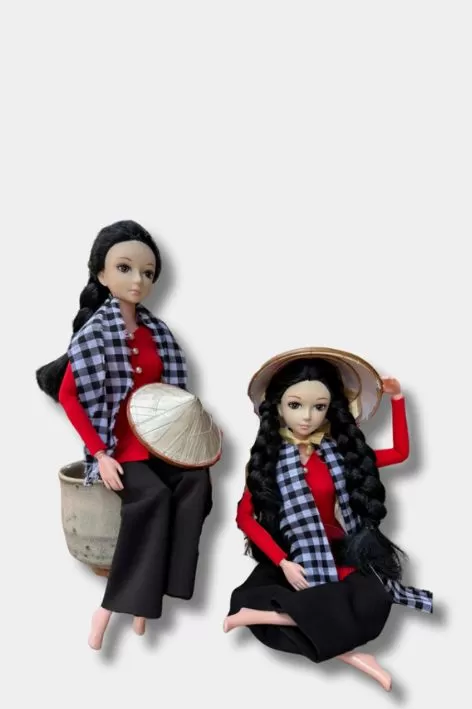 Búp bê dân tộc Kinh: Áo bà ba