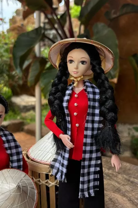 Búp bê dân tộc Kinh: Áo bà ba