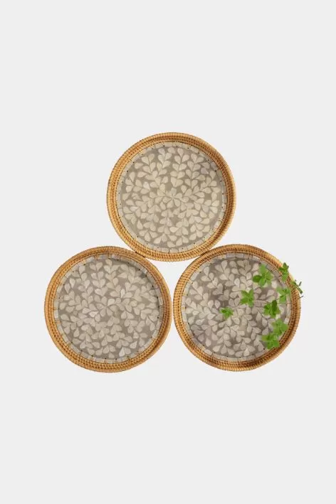 Set 3 khay khảm trai